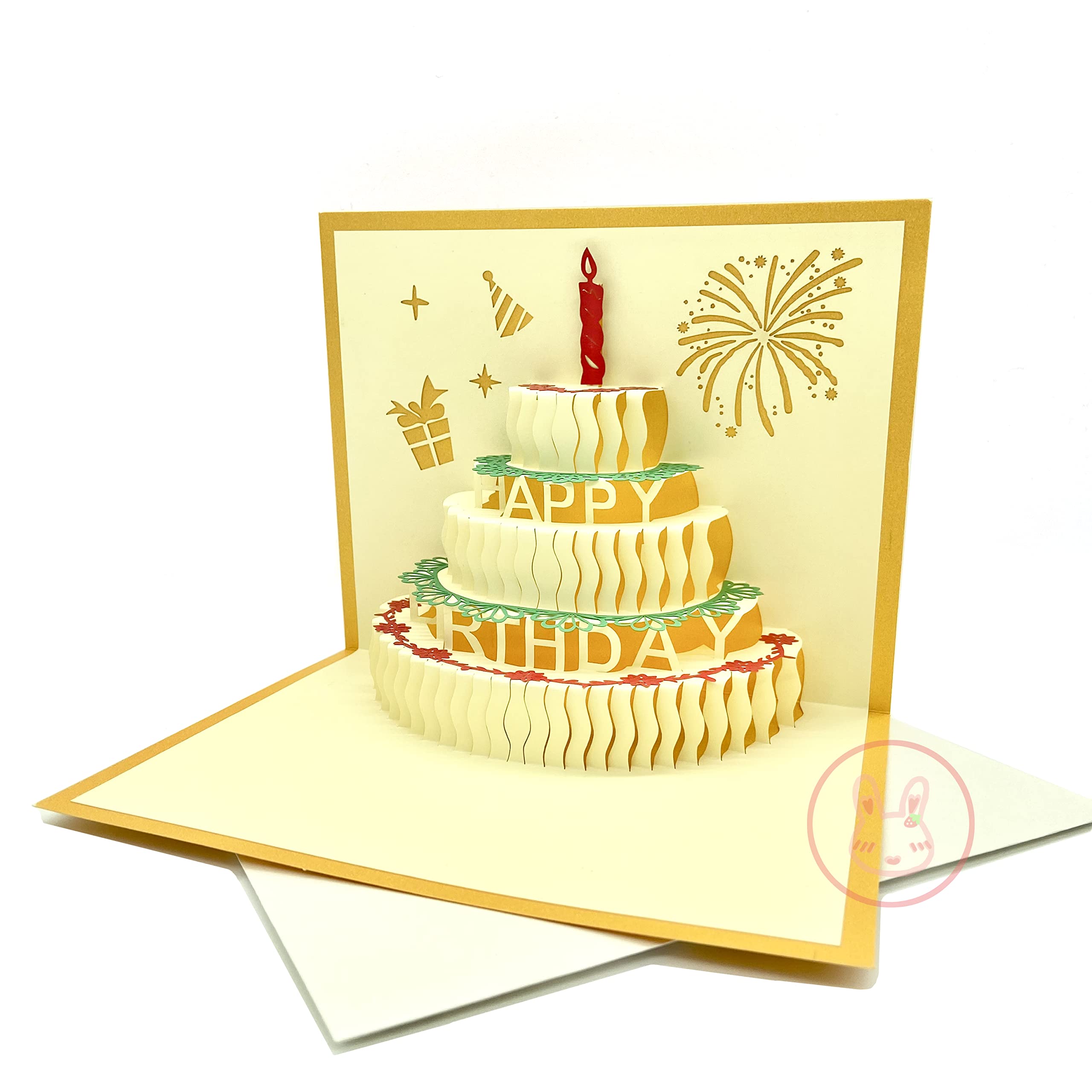 飛び出すカード！子供でも簡単に出来る誕生日ケーキのポップアップカード