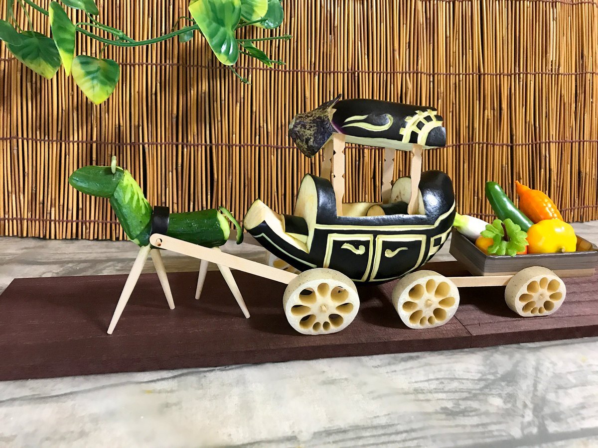 今年も気合いの入った精霊馬職人が集結！！芸術品から魔改造まで盛りだくさんの“精霊馬コレクション2018”をご覧ください - Togetter