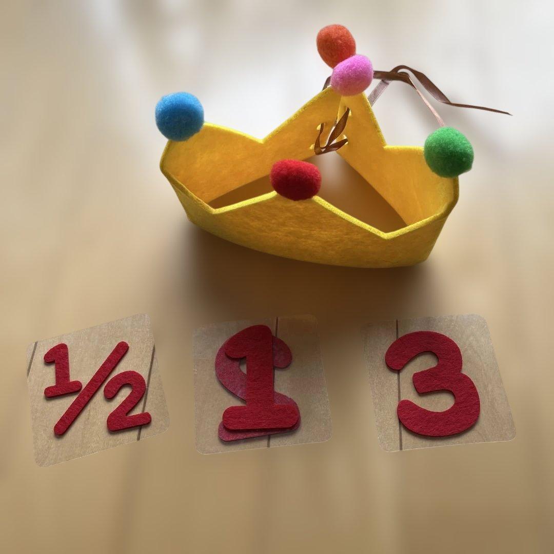 Amazon.co.jp:ZORQ子供の教室のための誕生日の王冠 - 子供用のかわいいフェルトの誕生日冠子供、幼児、女の子、男の子向けの8つの数字の写真小道具でファッショナブルな装飾 : おもちゃ