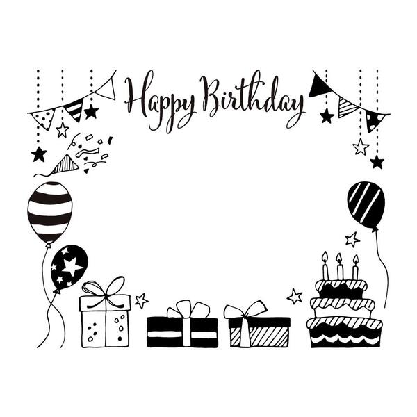 誕生日無料LINEスタンプ「お誕生日おめでとう 誕生日ケーキ」