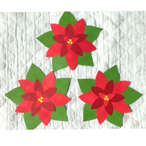 ポインセチア壁面飾りクリスマス飾りイベント壁飾り