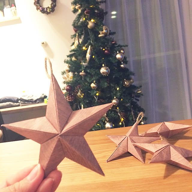 折り紙1枚で作るキラキラ豪華な星型クリスマスオーナメントです。なぜかヒモを付けるのをすっかり忘れてそのまま動画にしちゃいましたが ^◇^;今日から11月！ クリスマスシーズンをたっぷり楽しみましょう✨🎄 作り方動画⇒ youtu.be M2M4G_NDDl0