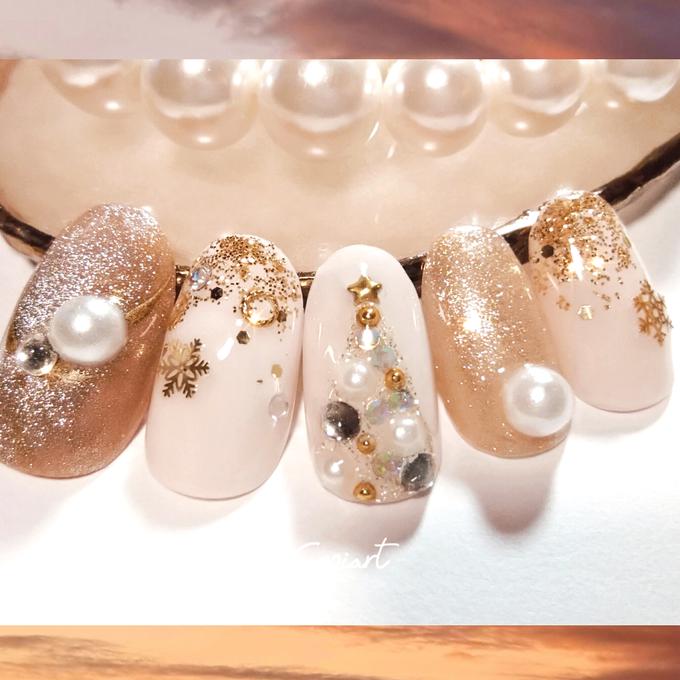 ネイルチップ作成日記2 クリスマスネイルChell