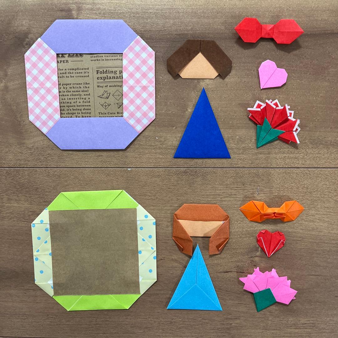 折り紙 基本の花で作る夏色リース大人の折り紙インテリア