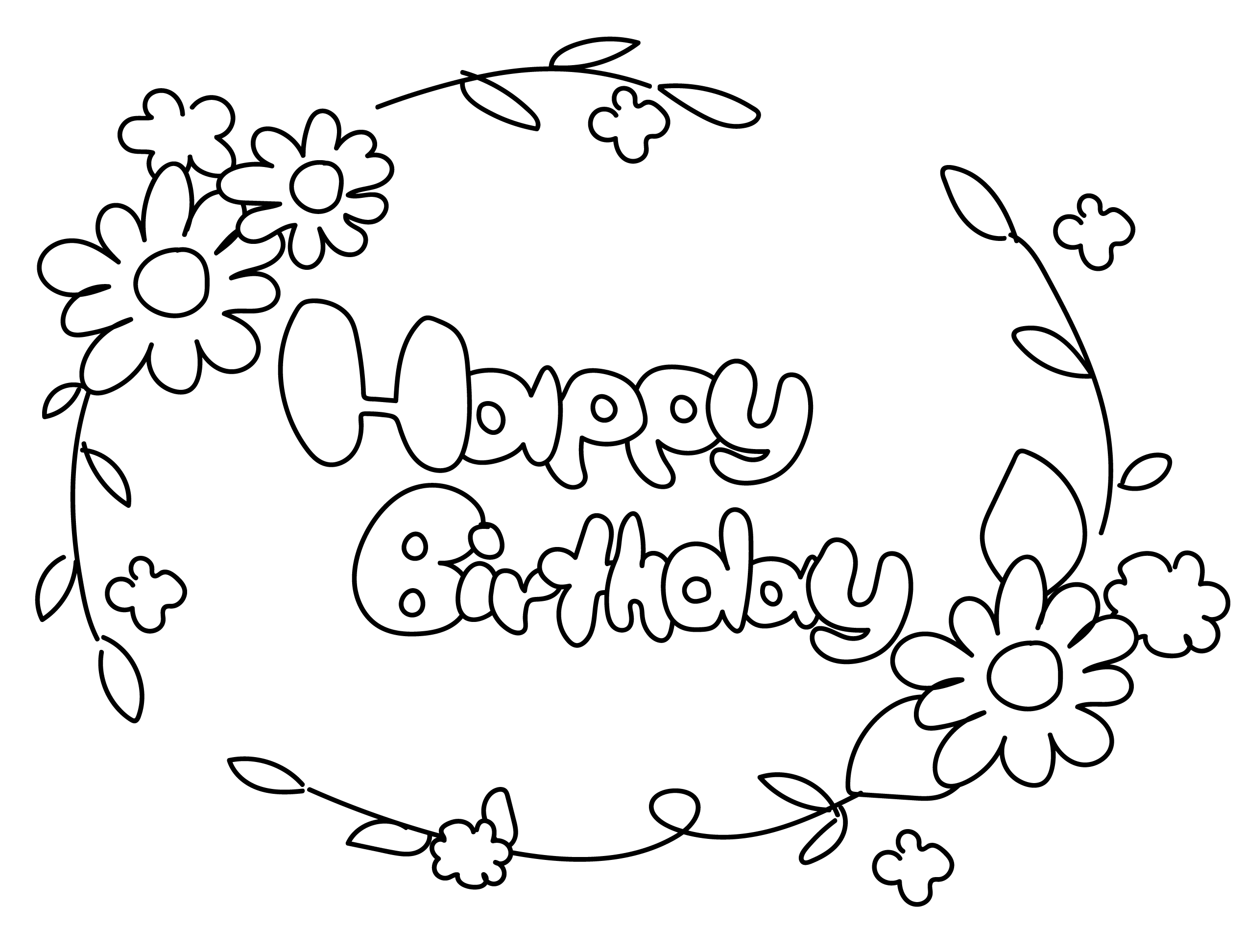 誕生日☆Happy Birthdayロゴ☆フォント：イラスト無料