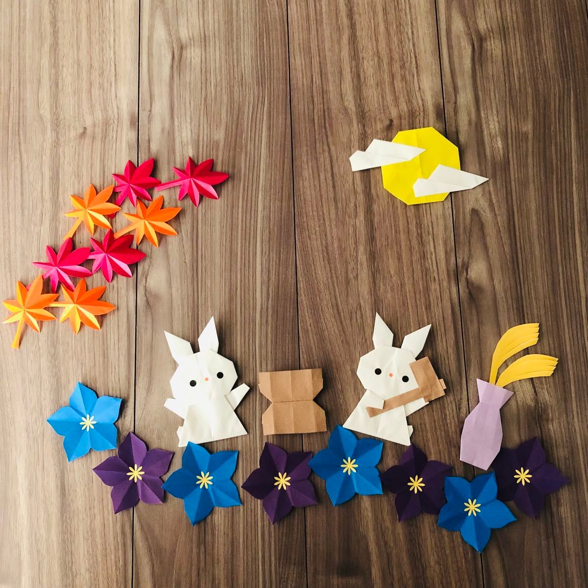 折り紙 月見団子 十五夜 tsukimi dumpling origami tutorial