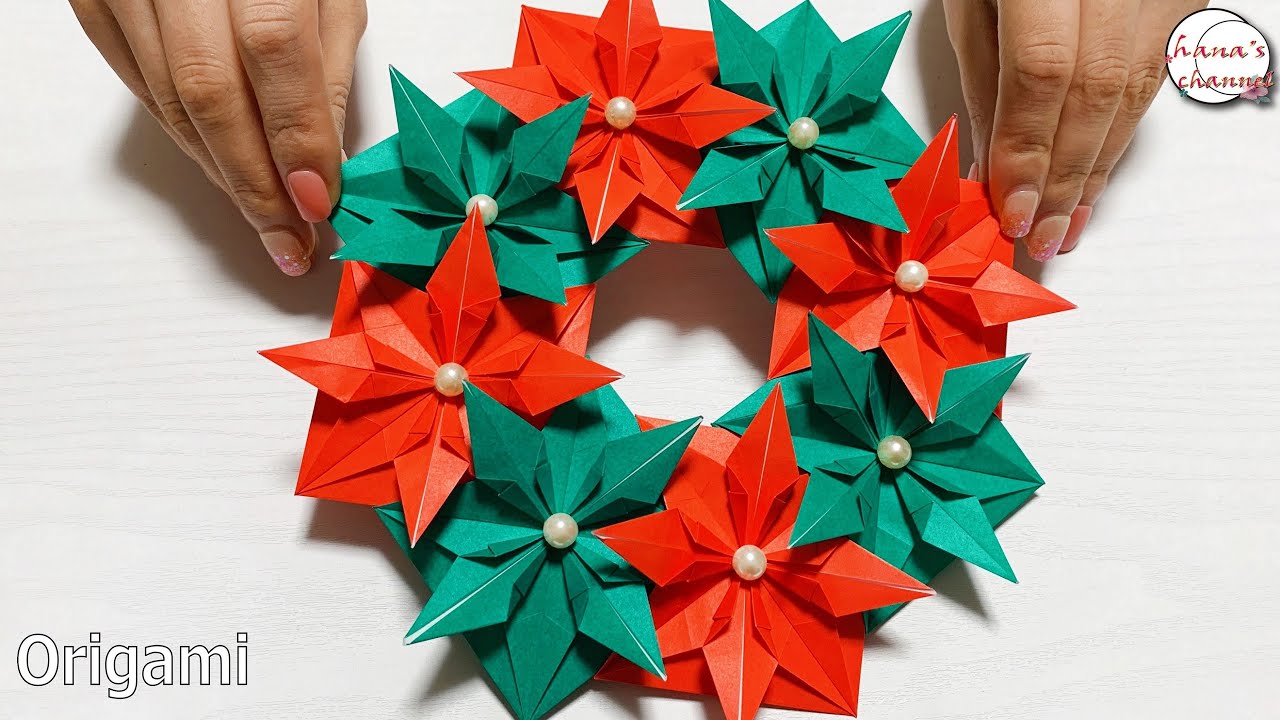 折り紙「クリスマスリース」の作り方まとめ６選 - おりがみの時間