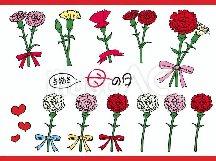 手描き 母の日 タイトル：イラスト無料