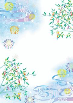 七夕の背景フレーム 青縦イラスト - No: 25301149無料イラスト・フリー素材なら「イラストAC」