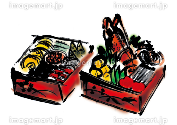 家族 お正月 おせち料理 イラスト 年賀状 イラスト素材5350991- フォトライブラリ