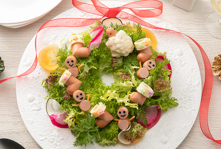 クリスマスサラダの盛り付け方！おしゃれかわいく盛るテクニック