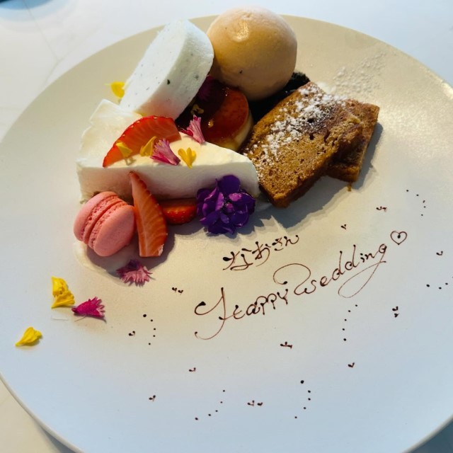 結婚記念日 ケーキ プレート