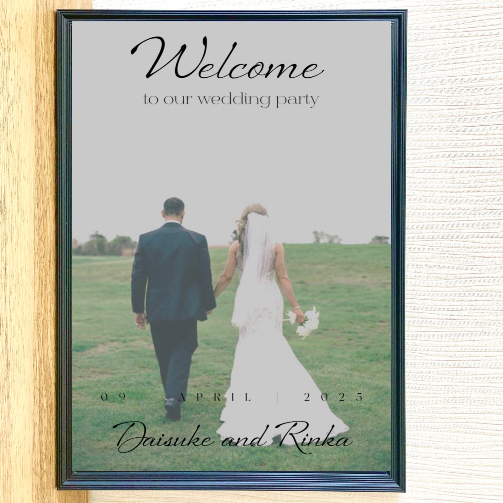 木製ウェルカムボード A3サイズ カラー3種 Welcome to our wedding 送料無料 ウェディング 結婚式 新婚 プレ花嫁ウェディング小物 ウェルカムスペース 結婚準備 二次会 前撮り ギフト 名入れ 名前入り プレゼント 記念日 シンプル オーダーメイドURURIMO