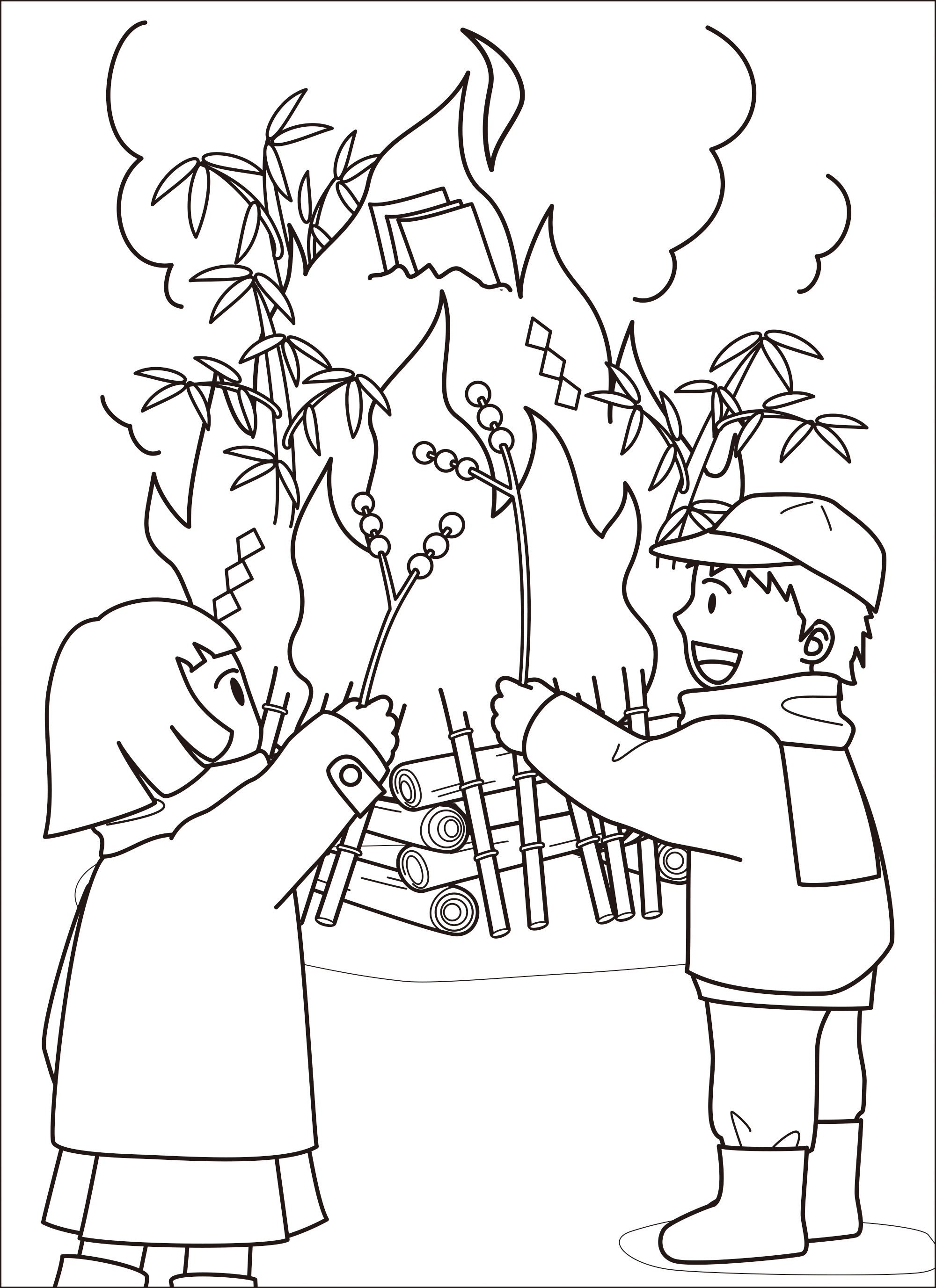 330+どんど焼きイラスト漫画の写真無料ダウンロード - Pikbest