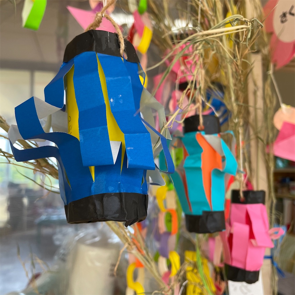 年長の七夕飾り製作臼井幼稚園佐倉市印西市幼稚園製作七夕飾り七夕七夕飾り制作