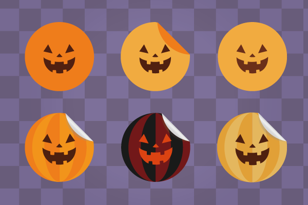 ハロウィンアソートシール W50×H17 : ギフトシール・封印シールギフト、ラッピング用品、包装資材通販 HEADS ヘッズ