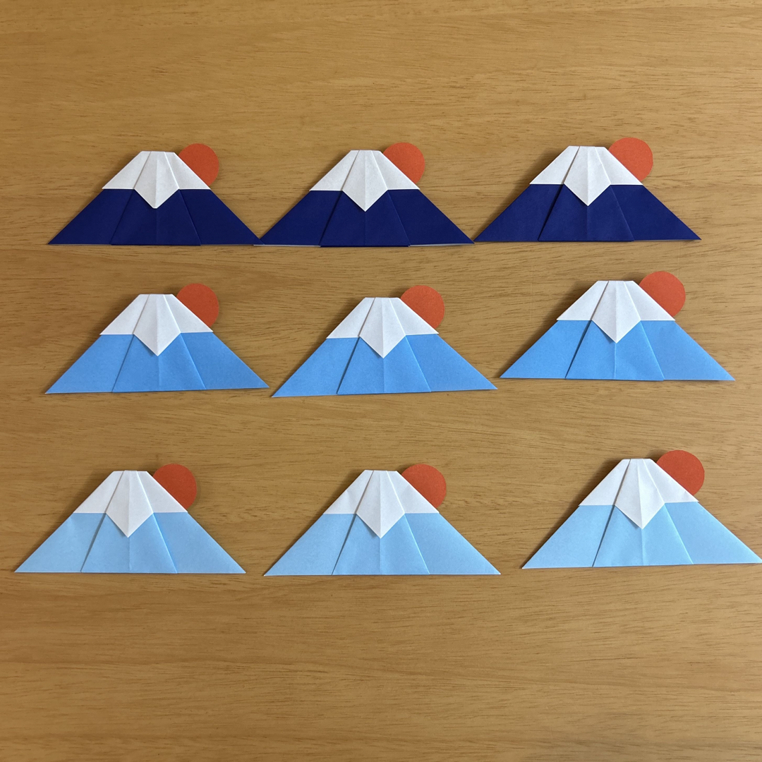 簡単折り紙 年賀状にも使える！簡単に作れる『富士山』 - 元気ママ応援プロジェクト