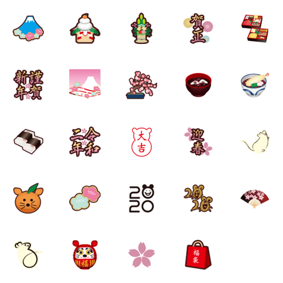 正月LINEスタンプおすすめ2024☆年賀のあけおめ挨拶に♪絵文字も！おからドーナツのアトリエ