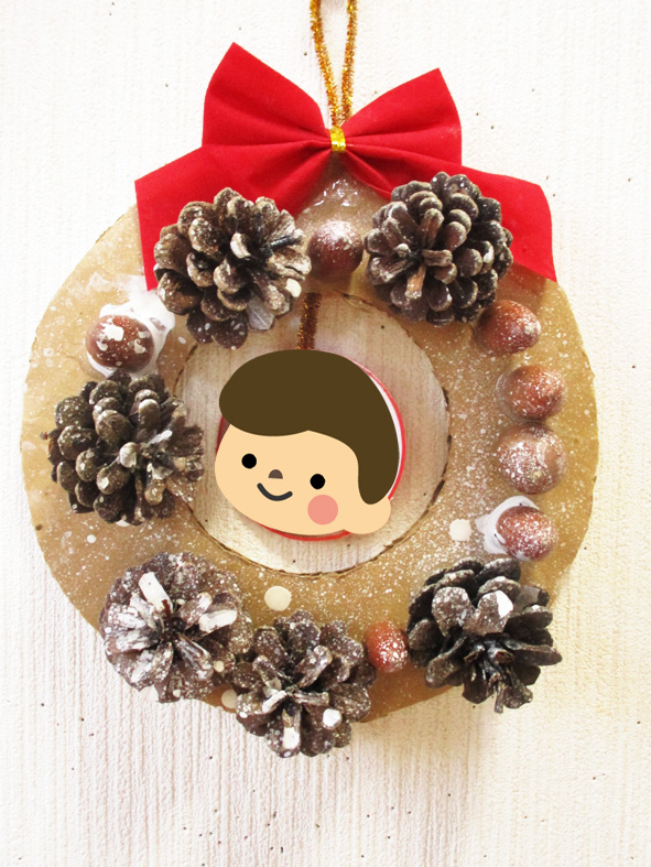 クリスマス リース手作り毛糸TikTok