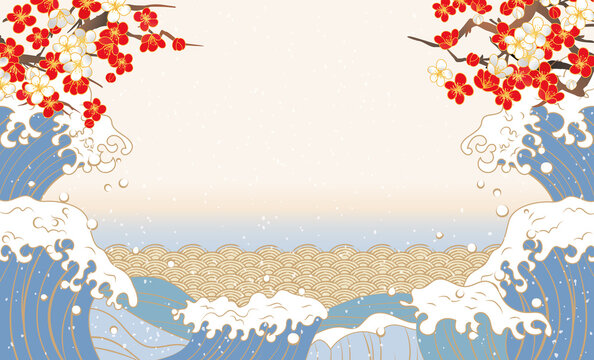 お正月 風景 イラスト：イラスト無料