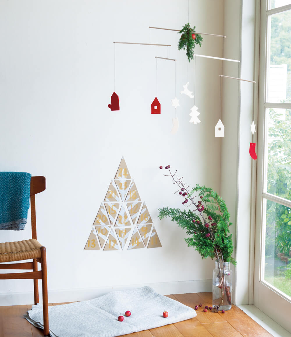 手作りのクリスマスオーナメント＊その4―麦わら細工のモビール日本玩具博物館