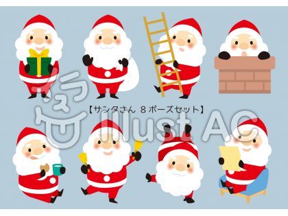 サンタがクリスマスツリーの前にプレゼントを置いているイラスト202193626- イメージマート