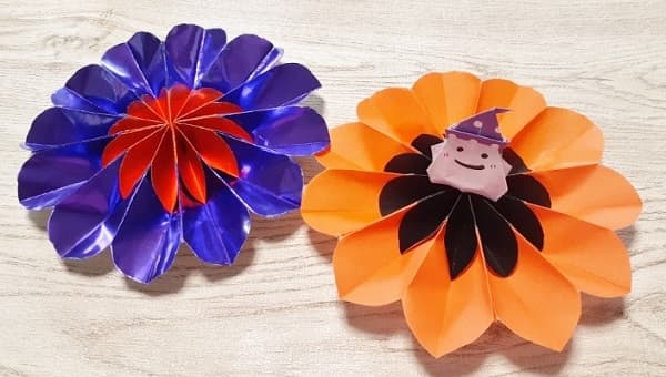 折り紙ハロウィン おばけやしき 折り方 ハロウィンの飾り♪◇Halloween Origami 