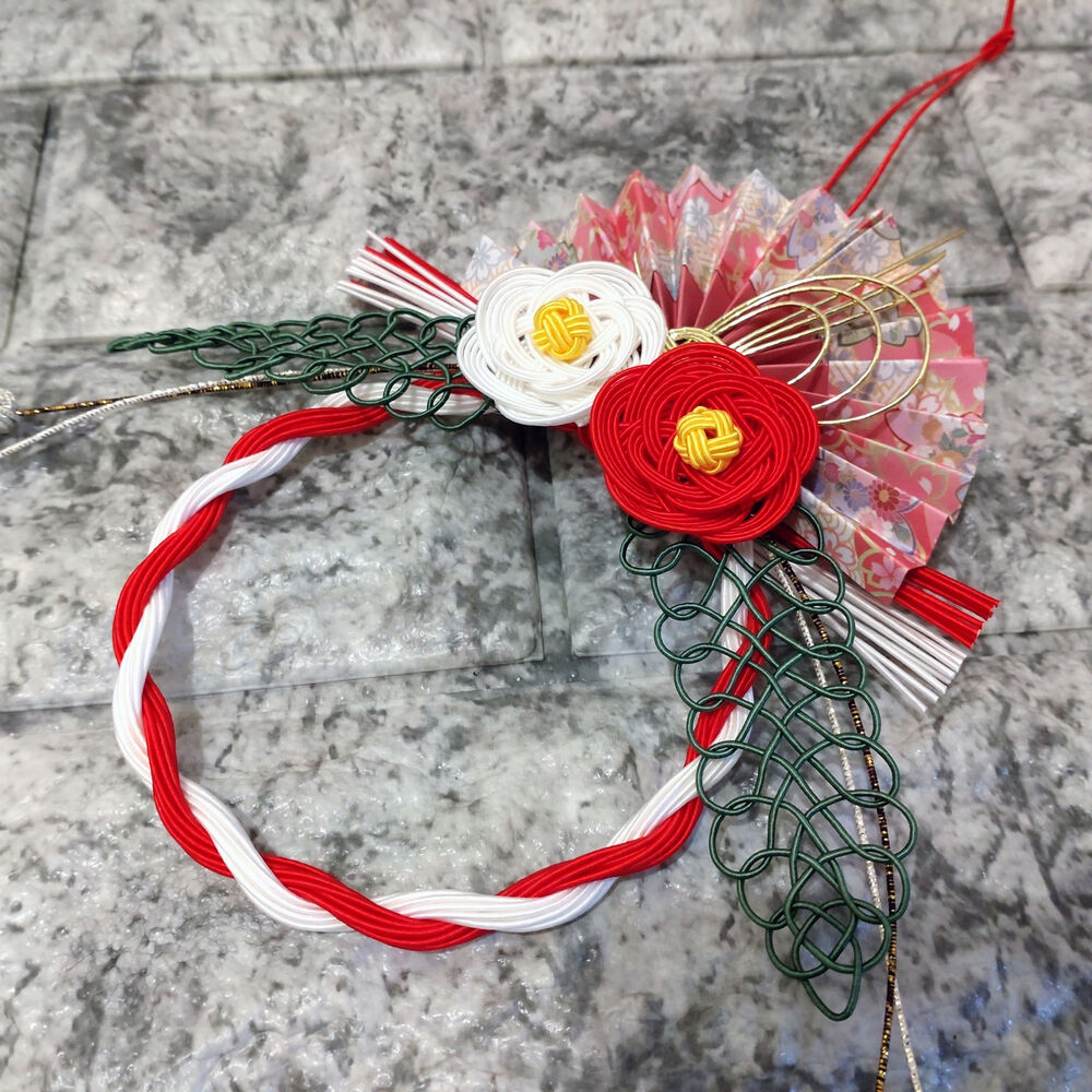 5 しめ縄リース土台 ペーパーラフィア ハンドメイド 水引