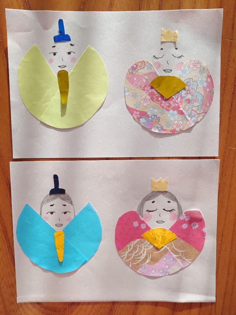 3月製作 折り紙でおひなさま 保育園・幼稚園・こども園- ほいくのおまもり