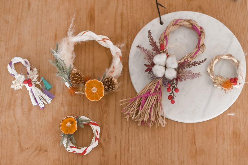 無料型紙リンク集 お正月しめ縄リース・しめ縄飾りの作り方 - AmiTikNu