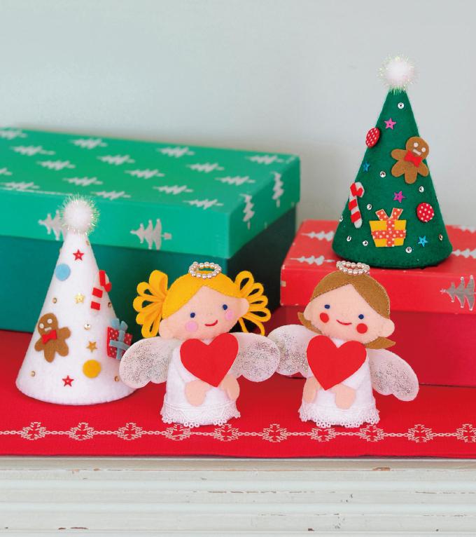 クリスマス 縫わない！フェルトで手作りクリスマスオーナメント 100均DIY felt Christmas Xmas