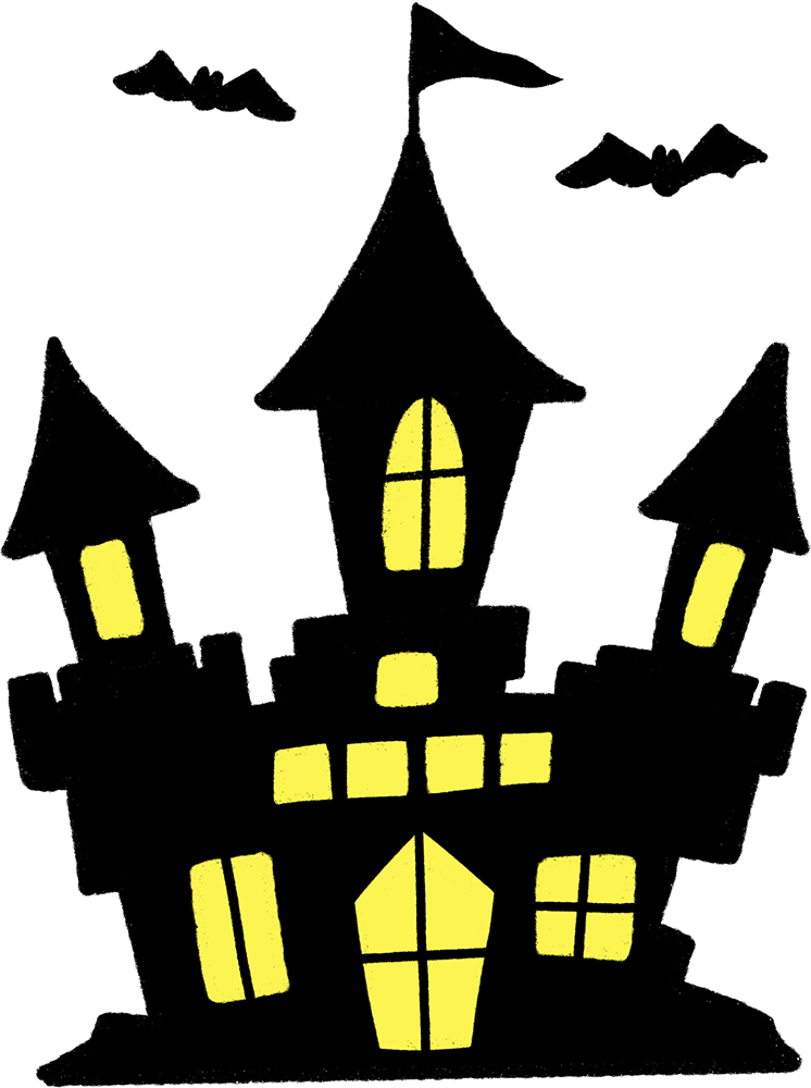ハロウィン オバケのいるお城 イラスト素材6102677- フォトライブラリ