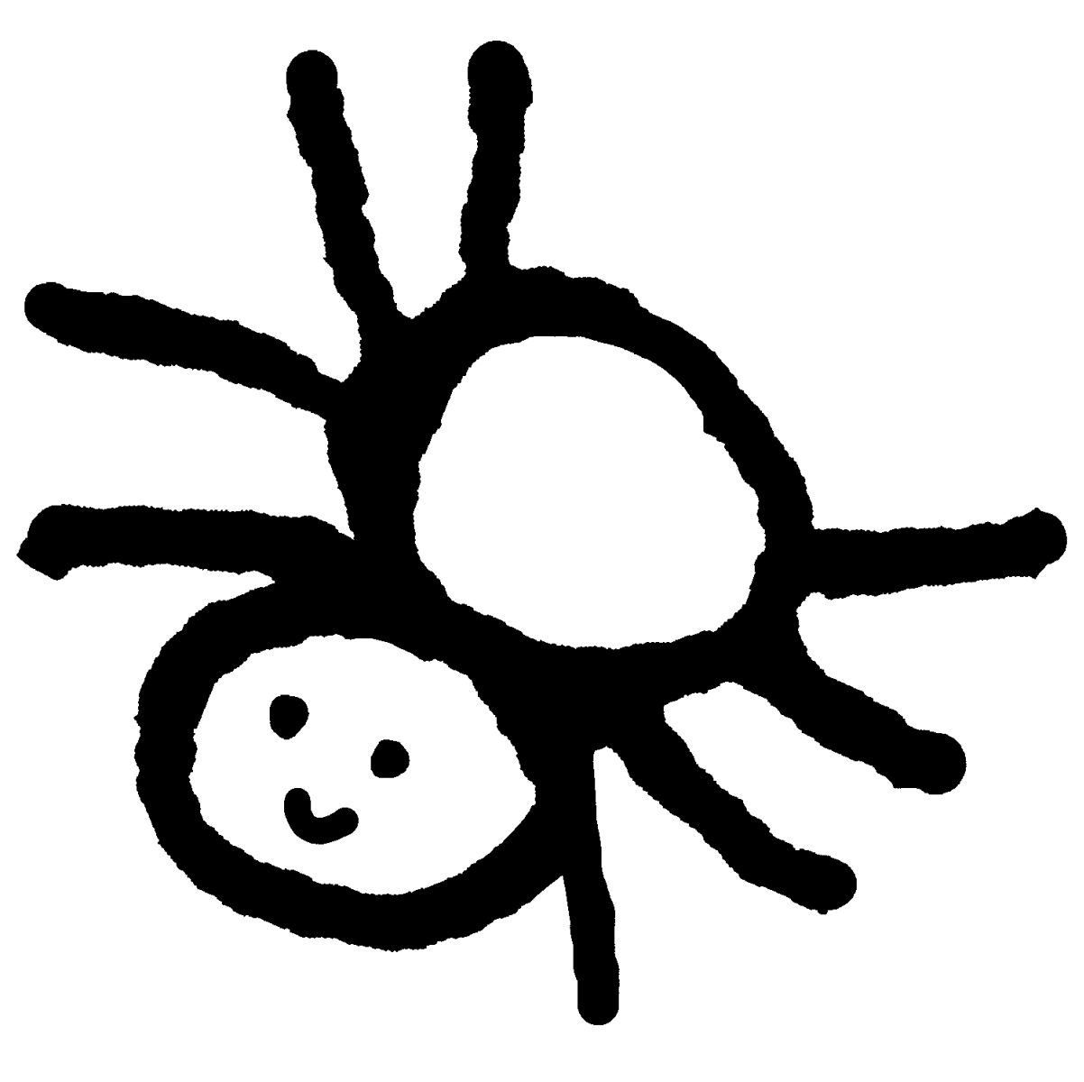 ハロウィン イラストのクモ シルエット アイコン。のイラスト素材・ベクター Image 65024051