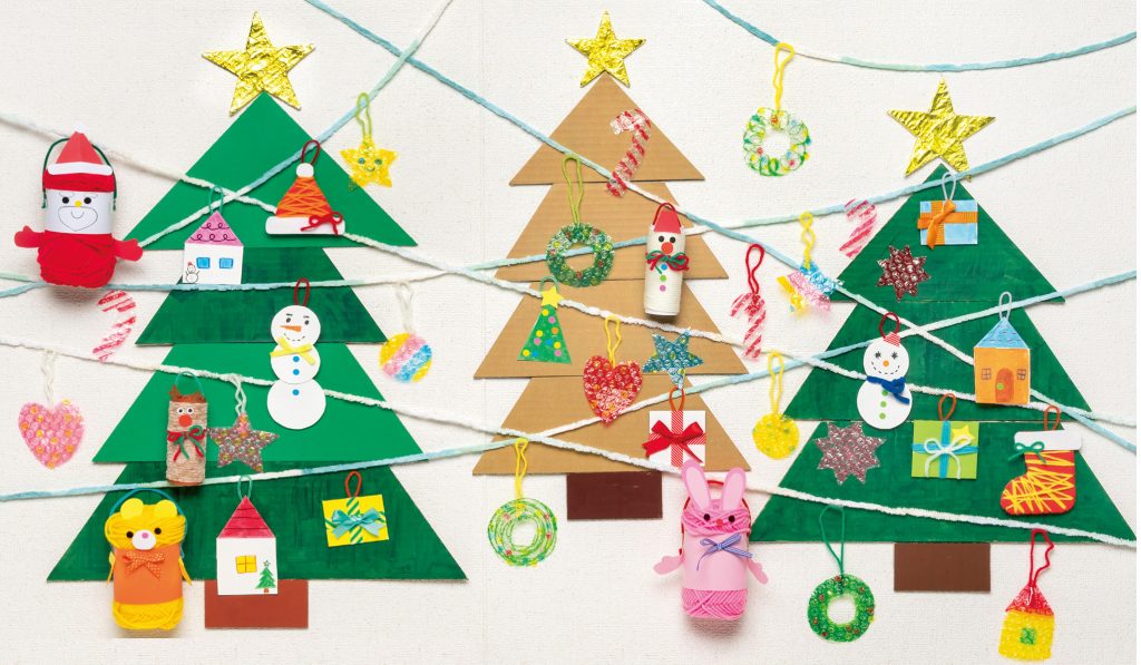 Amazon.co.jp: クリスマス 飾り 壁掛け フェルトクリスマスツリー オーナメント 25個入りセット 部屋 クリスマス 壁掛け 飾り 玄関クリスマス デコレーション クリスマス飾り 手作り 25個フェルトペンダント入りセット＆クリスマスツリー贈り物F001001, F001