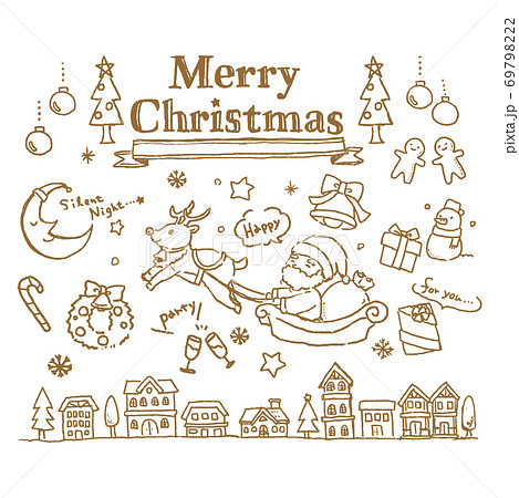 すべてクリスマスカードのテンプレート - ポストカード・イラスト素材サイト イラストareiraPostcard template