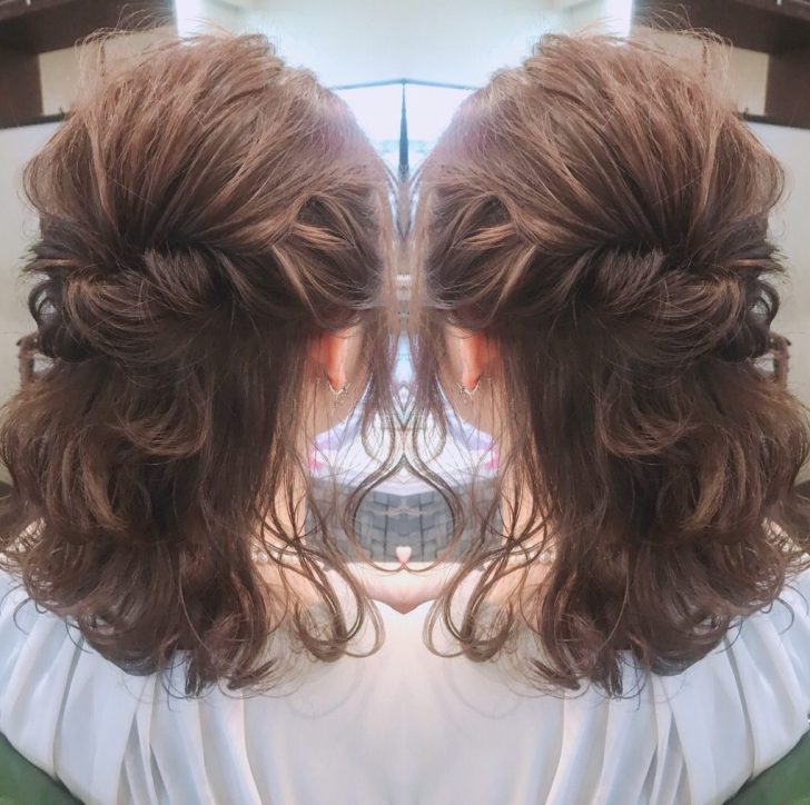 花嫁ヘアはハーフアップでかわいく♡レングス別きれいめスタイルHAIR