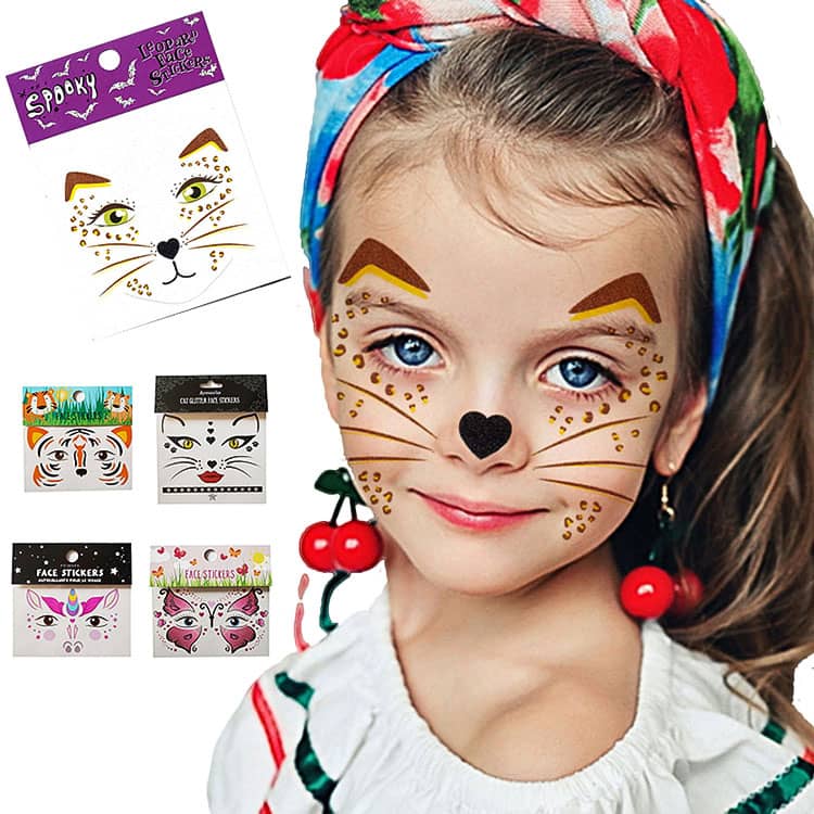 ハロウィン顔用メイクシール デザイン多様10枚 - メルカリ