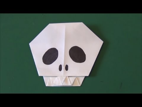 ハロウィン 折り紙 ガイコツTikTok