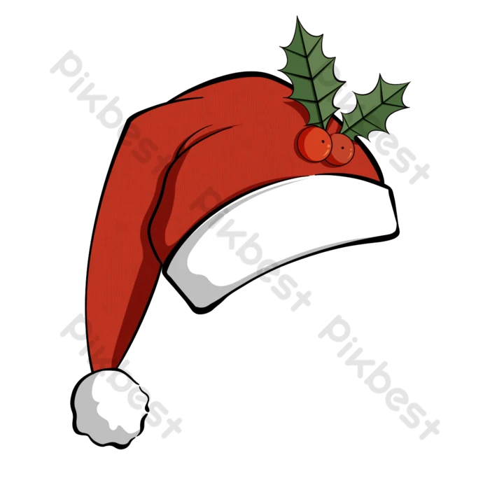 サンタクロースの帽子ｘ４。無料ベクターイラスト素材 － All Free Clipart +