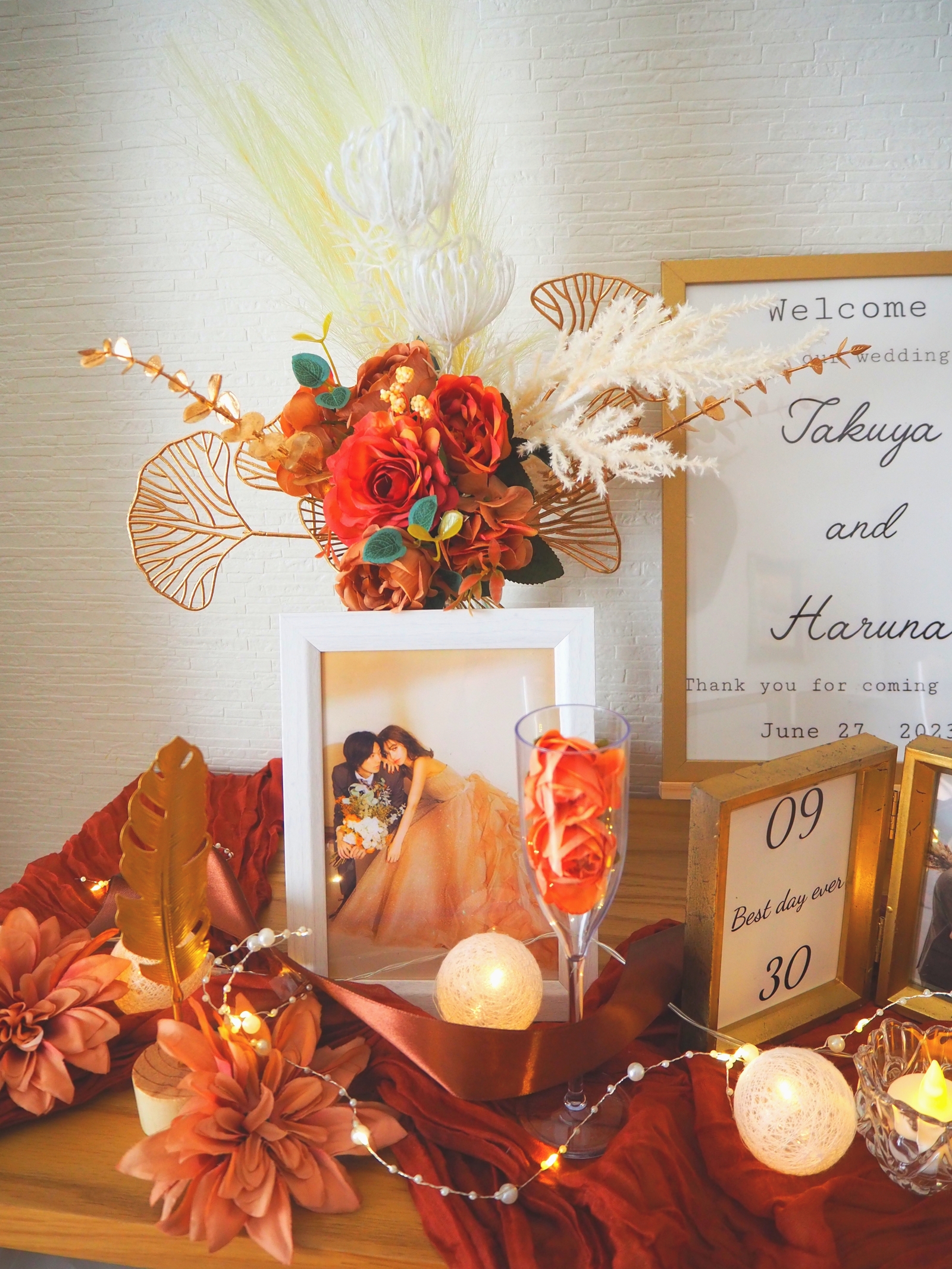 コンパクトセット 秋婚冬婚 ウェルカムスペースまとめ売り 結婚式 小物 布 受付 - メルカリ