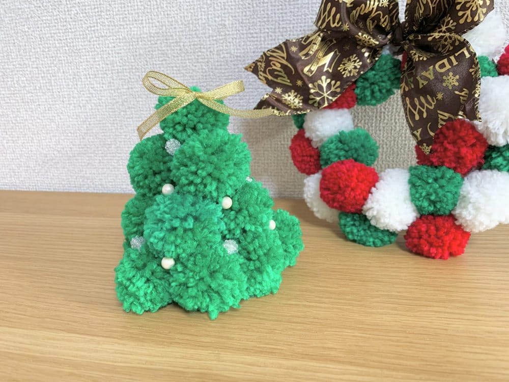 🎄毛糸でクリスマスツリーを作ろう🎄編み物が出来なくても大丈夫！スキー毛糸編み物をもっと身近に
