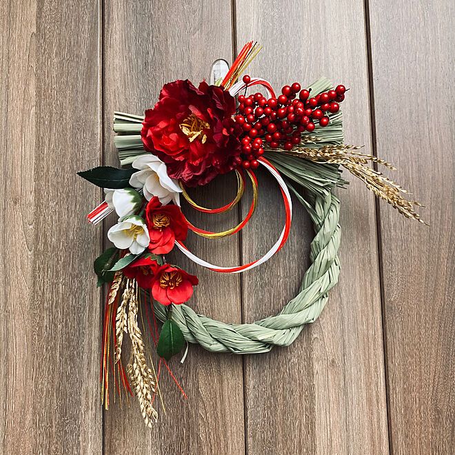 おうちで作ろう！ 手作りキット クリスマスから飾れるお正月飾り しめ縄 しめ飾り XmasリースRfleur