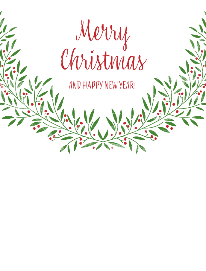 クリスマスカードデザイン：イラスト無料