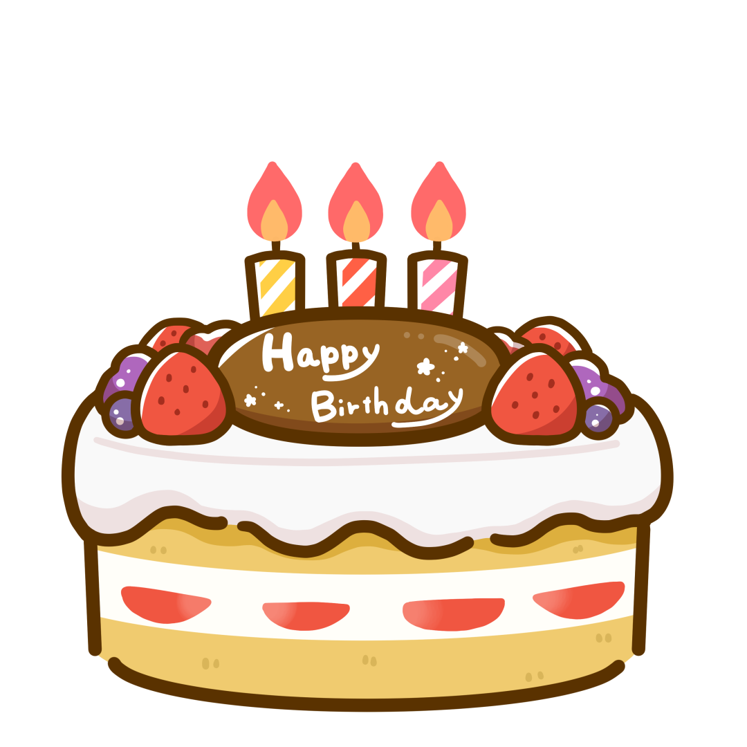 フリーイラスト誕生日を祝う動物たちとバースデーケーキパブリックドメインQ：著作権フリー画像素材集