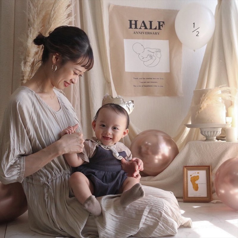 レンタル Lune Blanche ハーフバースデー １歳誕生日 レンタルセットベルビーWebshop本店