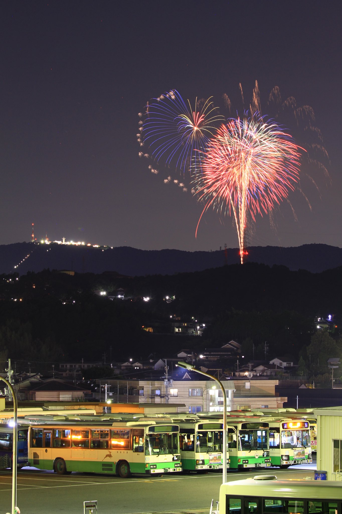 生駒どんどこまつり納涼花火 1 @2018-08-04 :新 トラちゃん&ちー・明日葉 観察日記