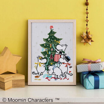 DIY クリスマス刺繍キット 刺繍布と糸を含む 針 刺繍フープ 指示シート クリスマスリース 300x300mmの通販 -PandaHall パンダホール