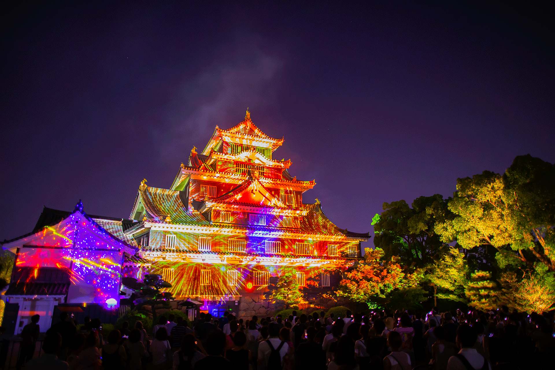 4K 🍑岡山うらじゃ連旭岡山烏城夏まつり土曜日