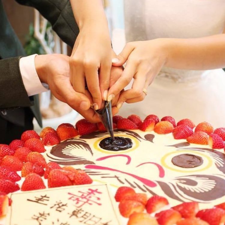 紅葉のウェディングケーキ-ゼクシィ