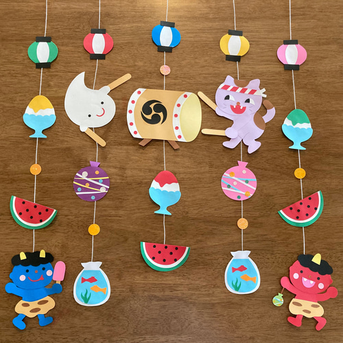 壁面飾り、お祭り、夏、介護施設、老人ホーム、デイサービス、小学校、縁日、8月の通販 by ♡プロフご確認の上、ご購入お願いします♡ラクマ